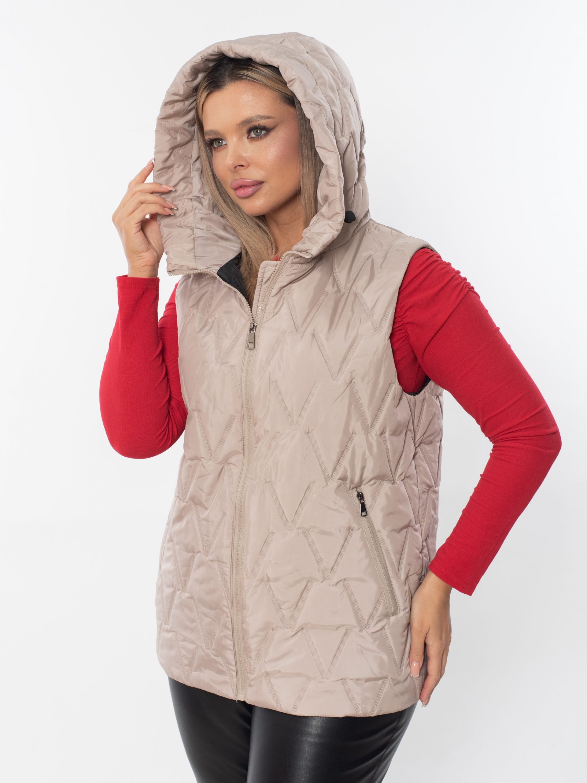 Жилет женский демисезонный оверсайз