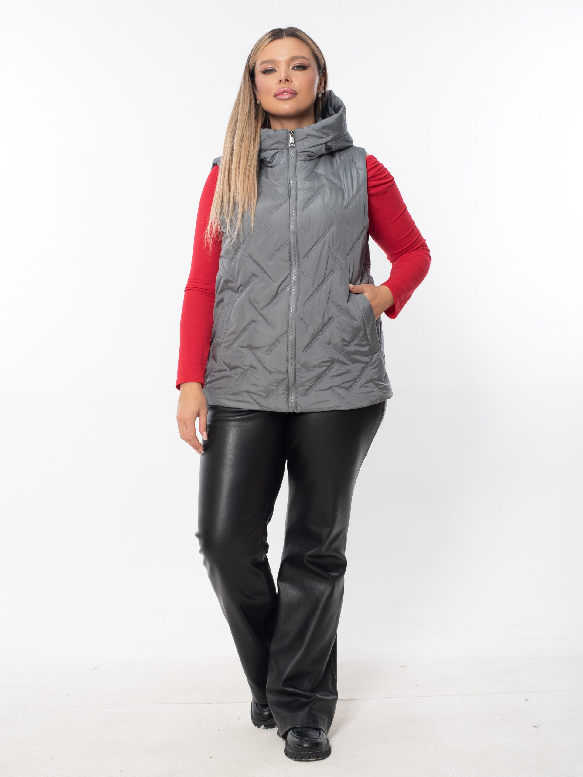 Жилет женский демисезонный оверсайз