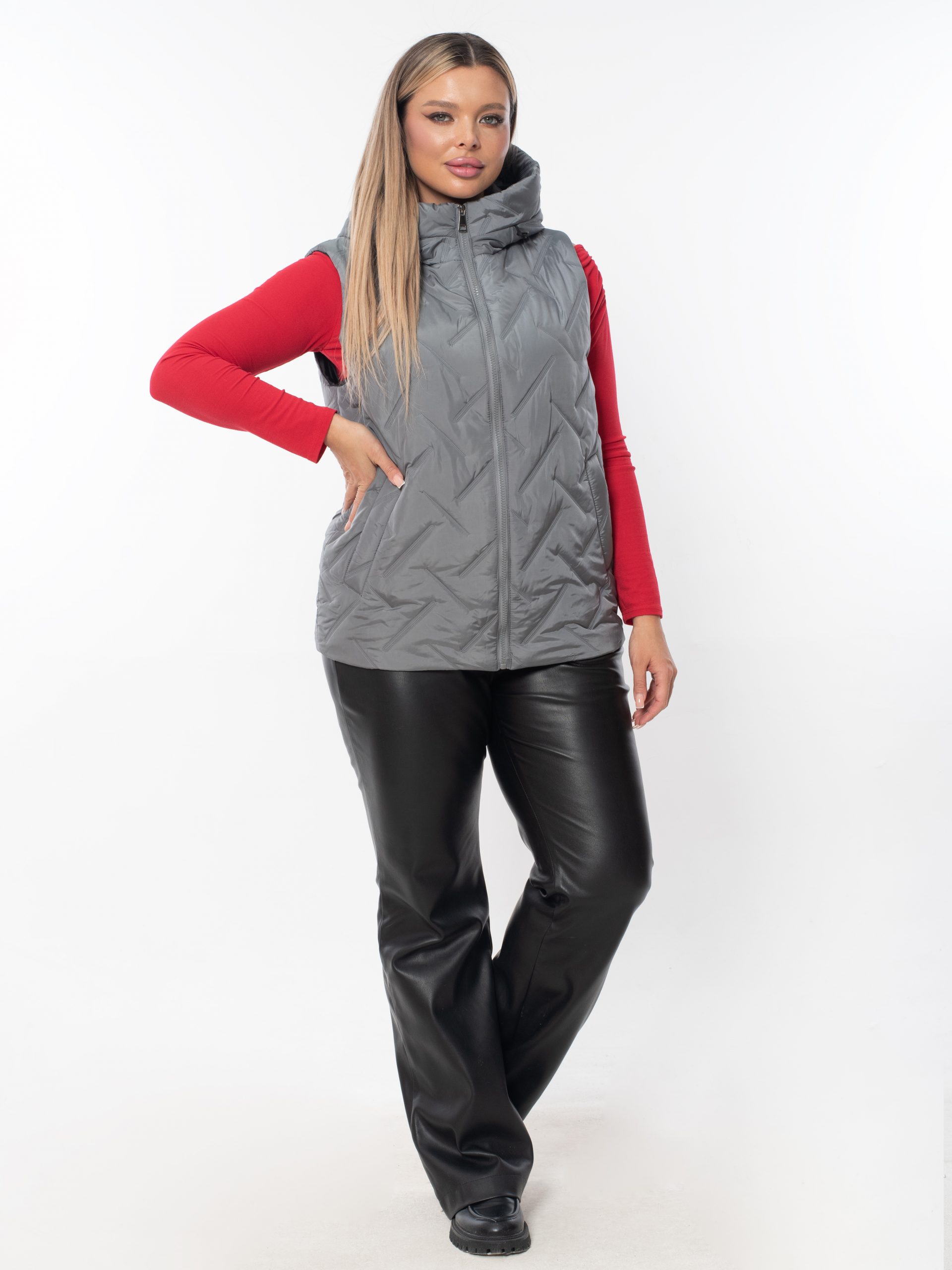 Жилет женский демисезонный оверсайз