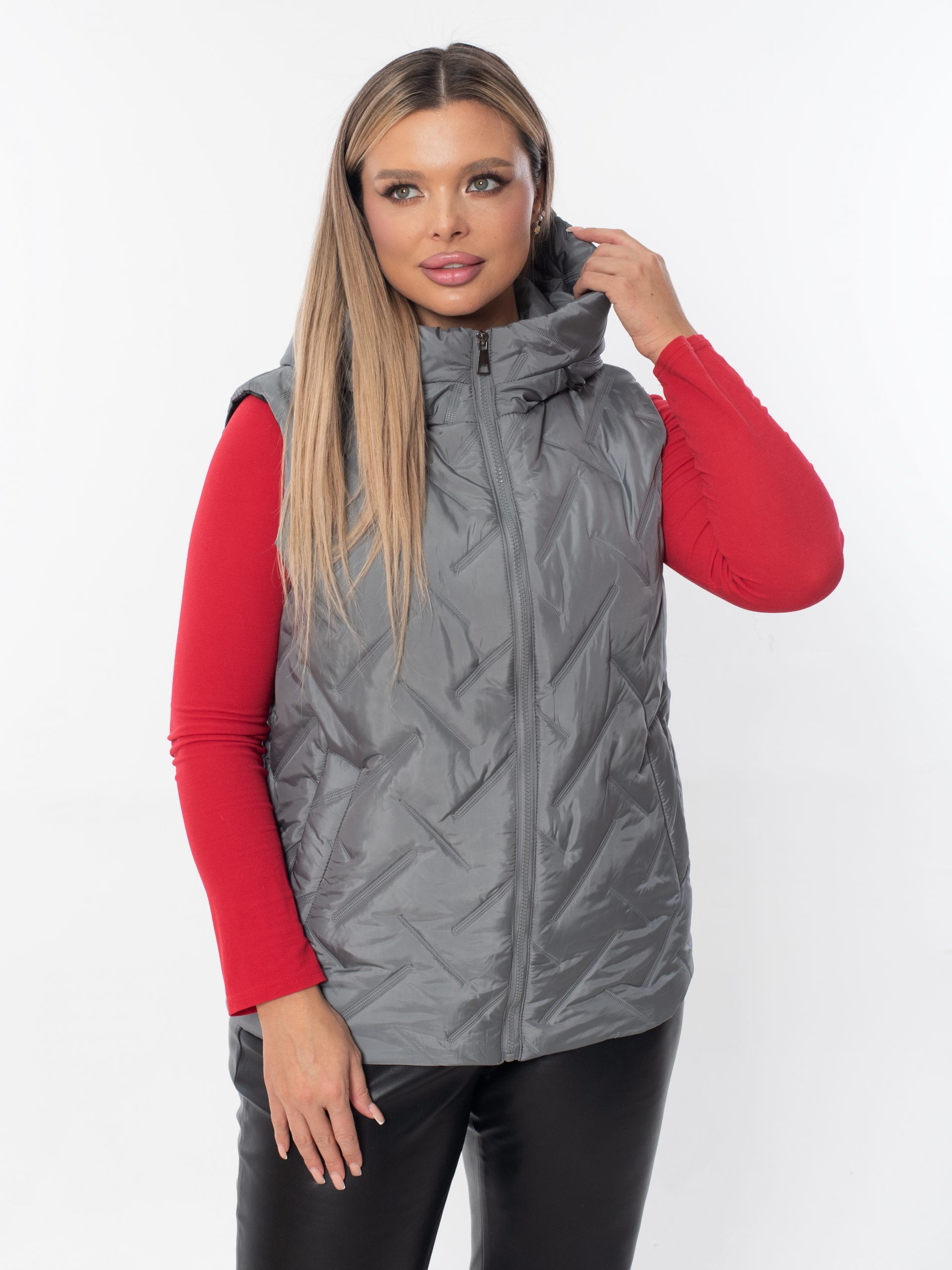 Жилет женский демисезонный оверсайз