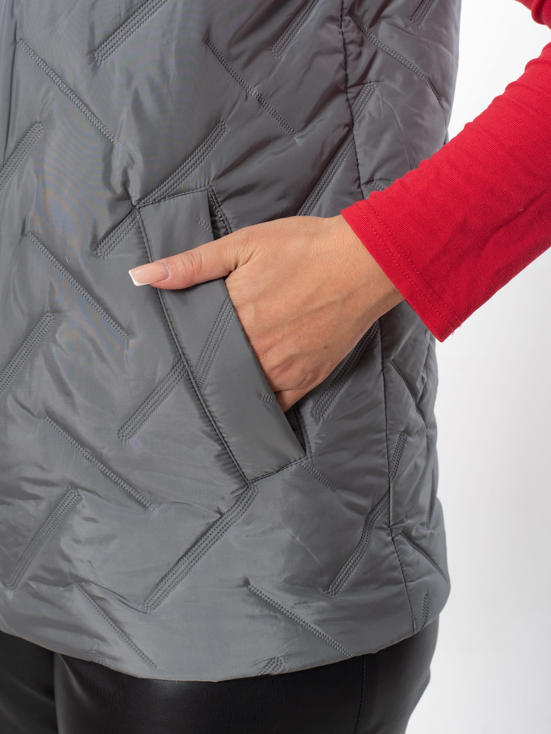 Жилет женский демисезонный оверсайз