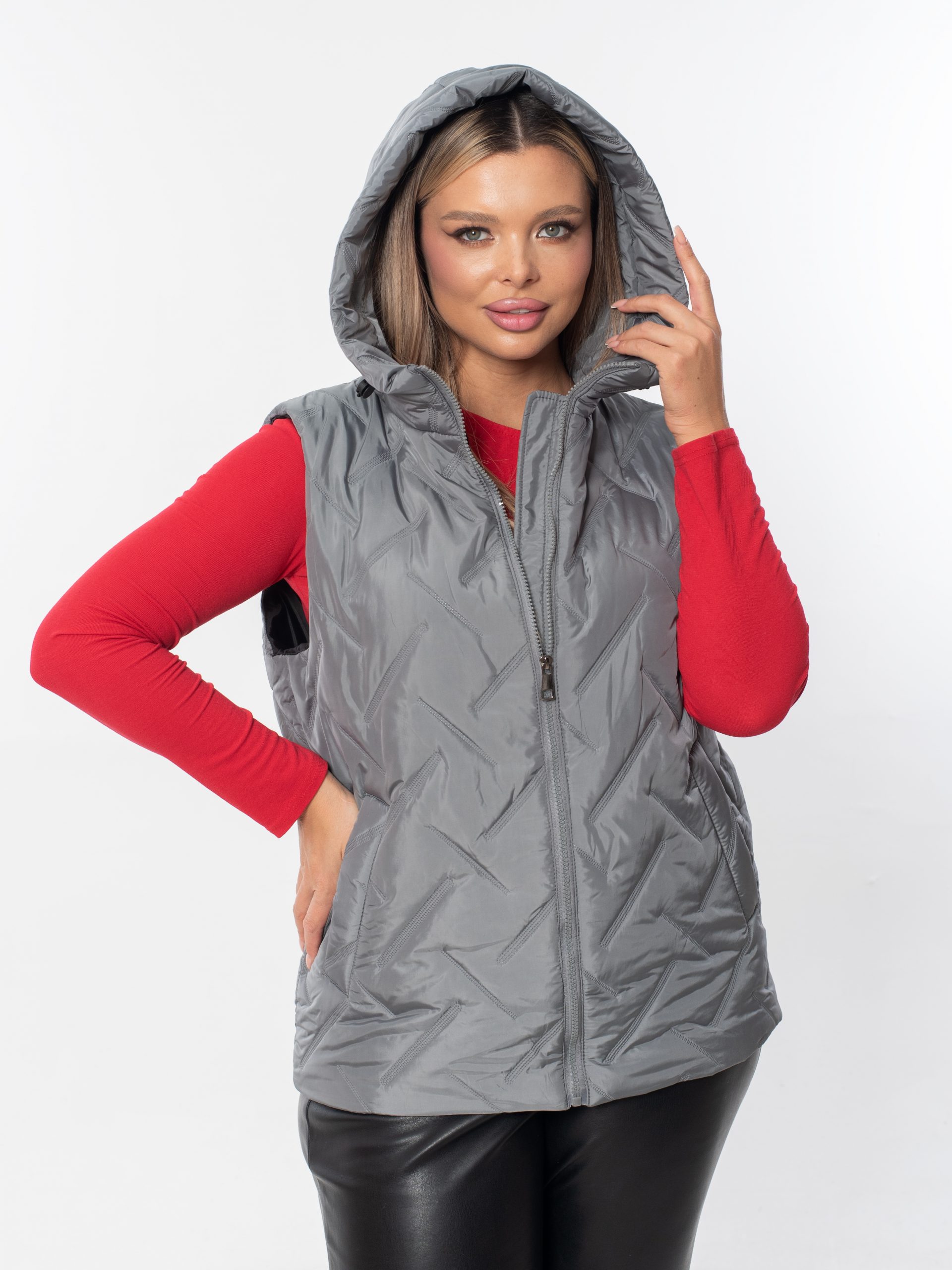 Жилет женский демисезонный оверсайз