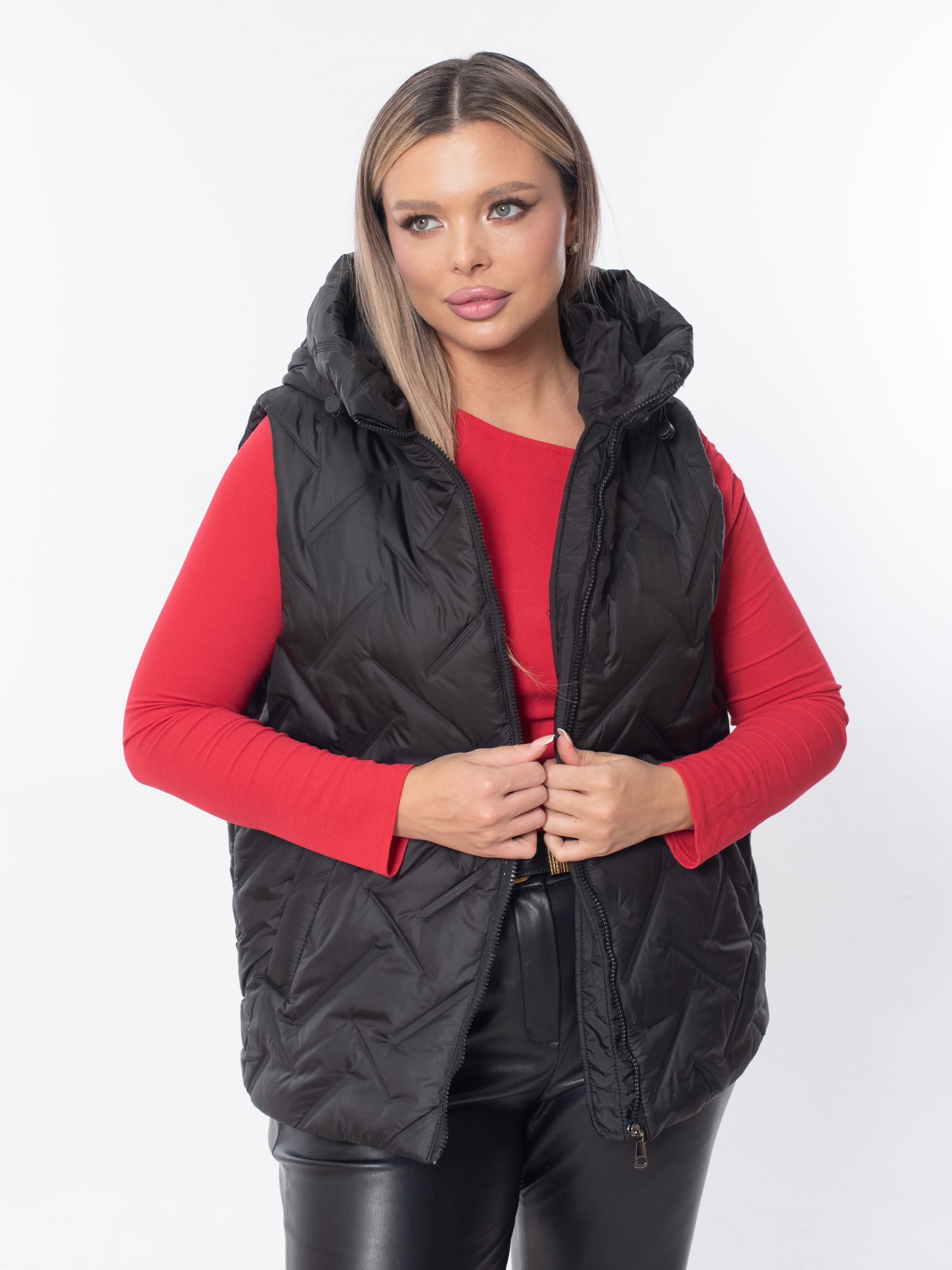 Жилет женский демисезонный оверсайз