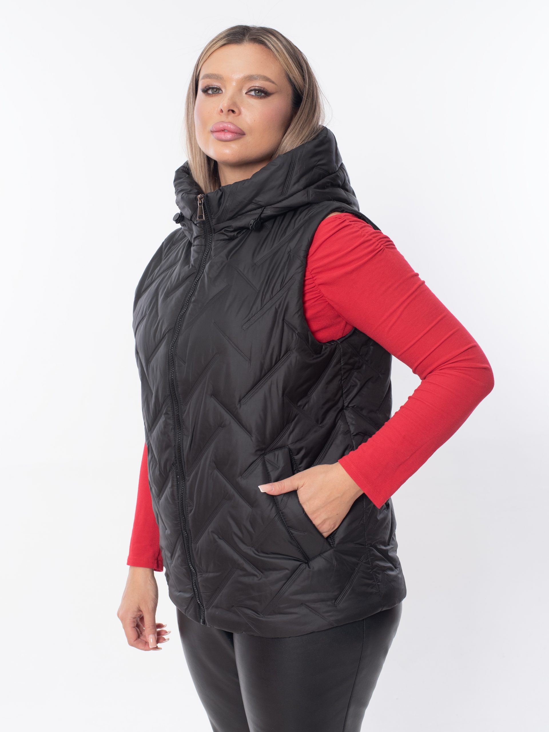 Жилет женский демисезонный оверсайз