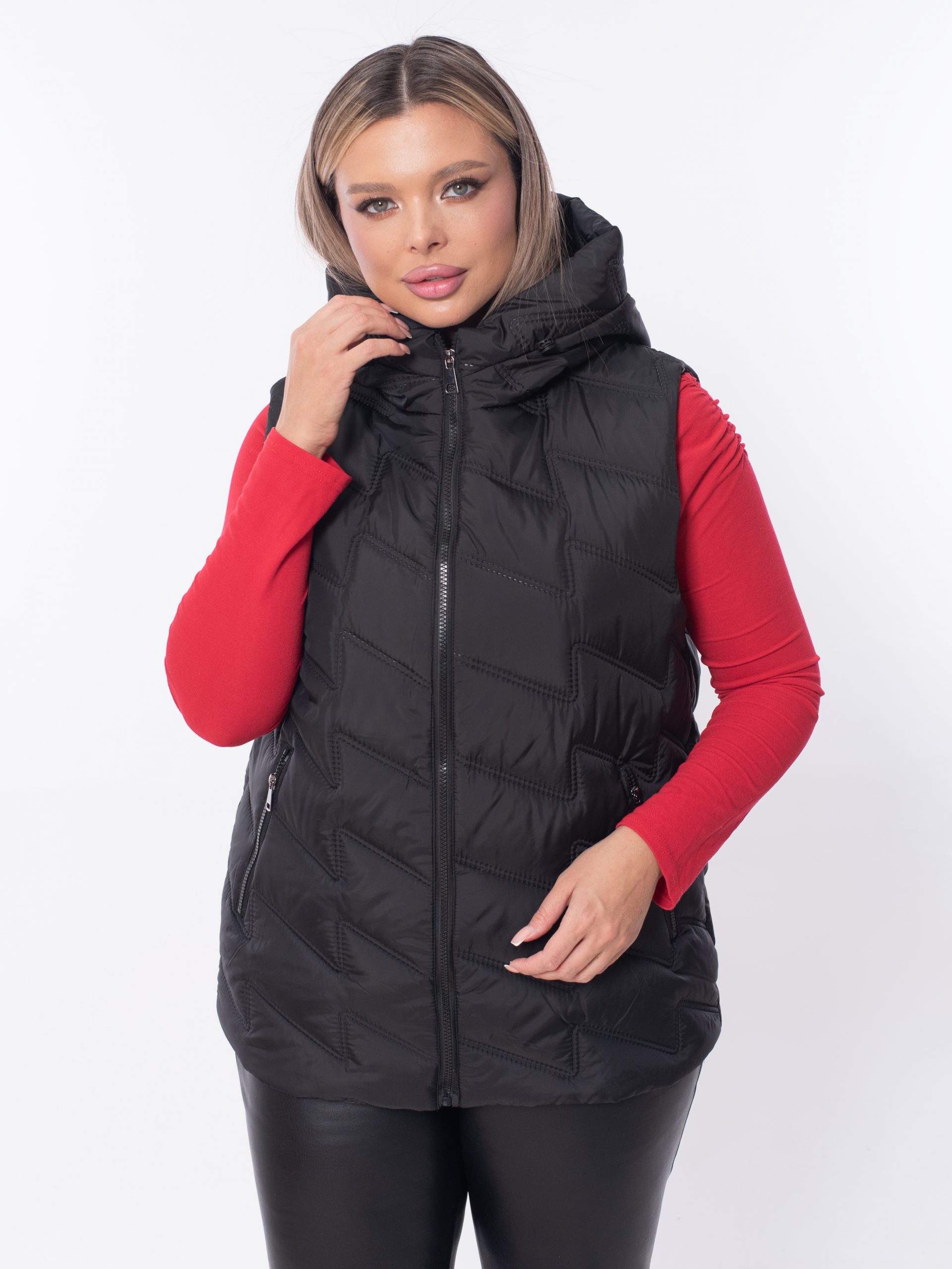 Жилет женский демисезонный оверсайз