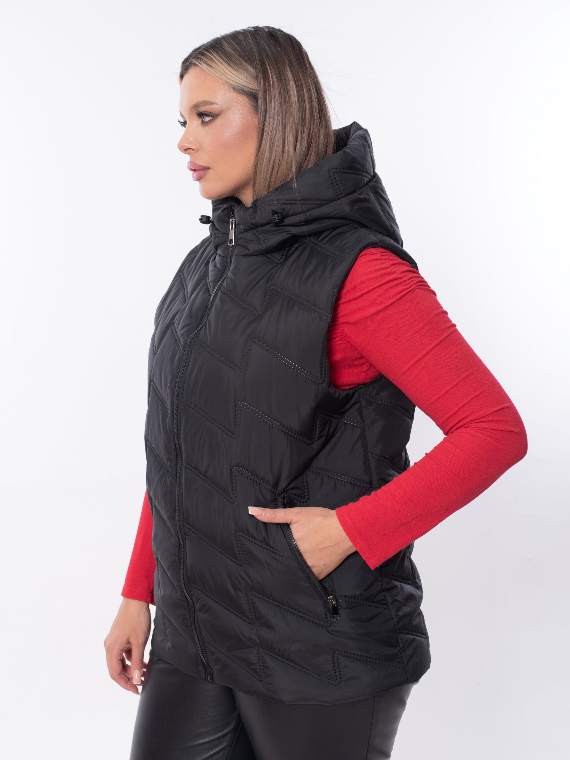 Жилет женский демисезонный оверсайз