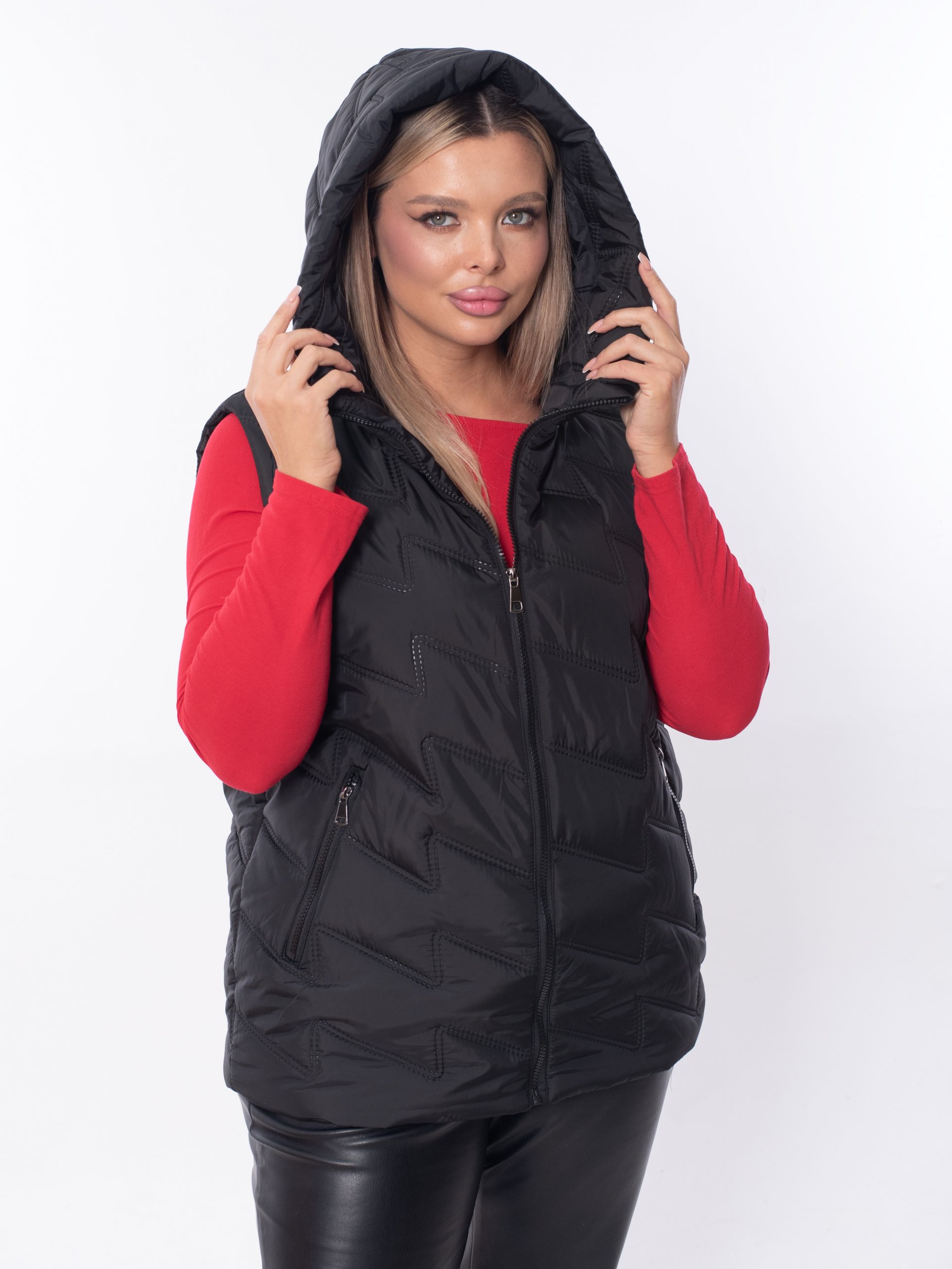 Жилет женский демисезонный оверсайз