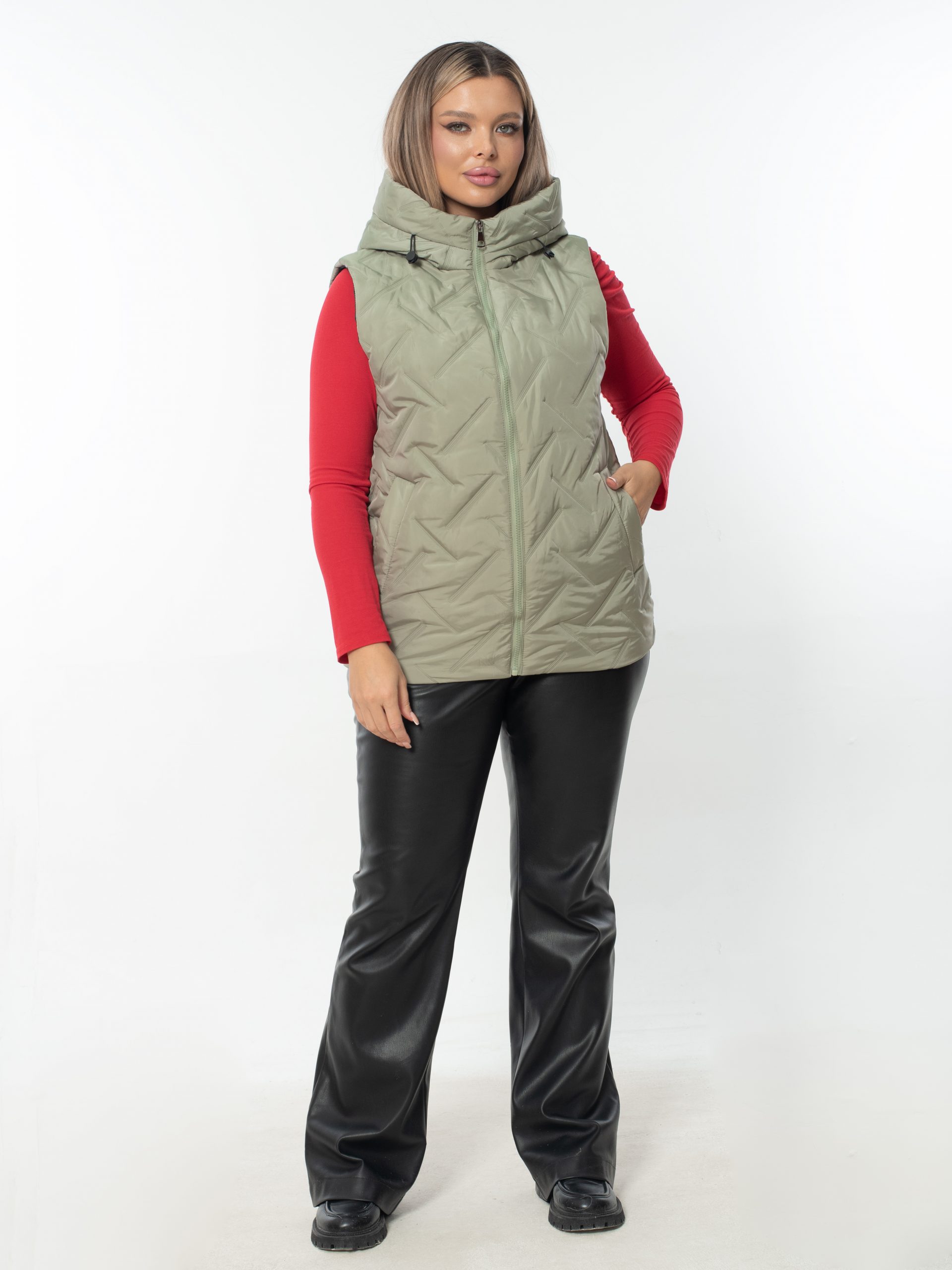 Жилет женский демисезонный оверсайз