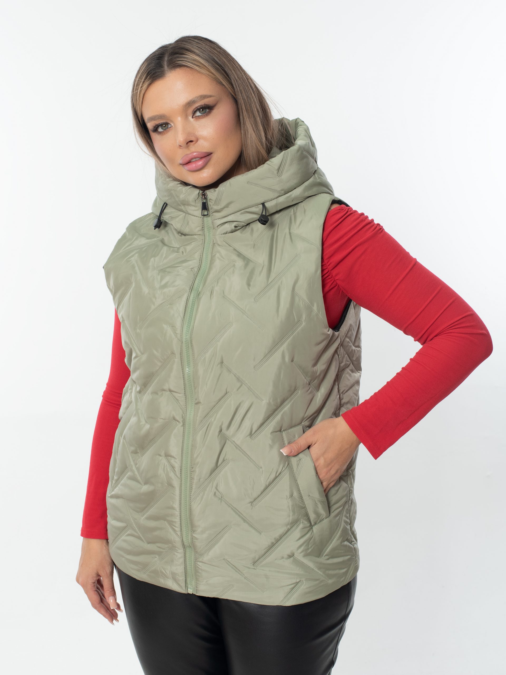 Жилет женский демисезонный оверсайз