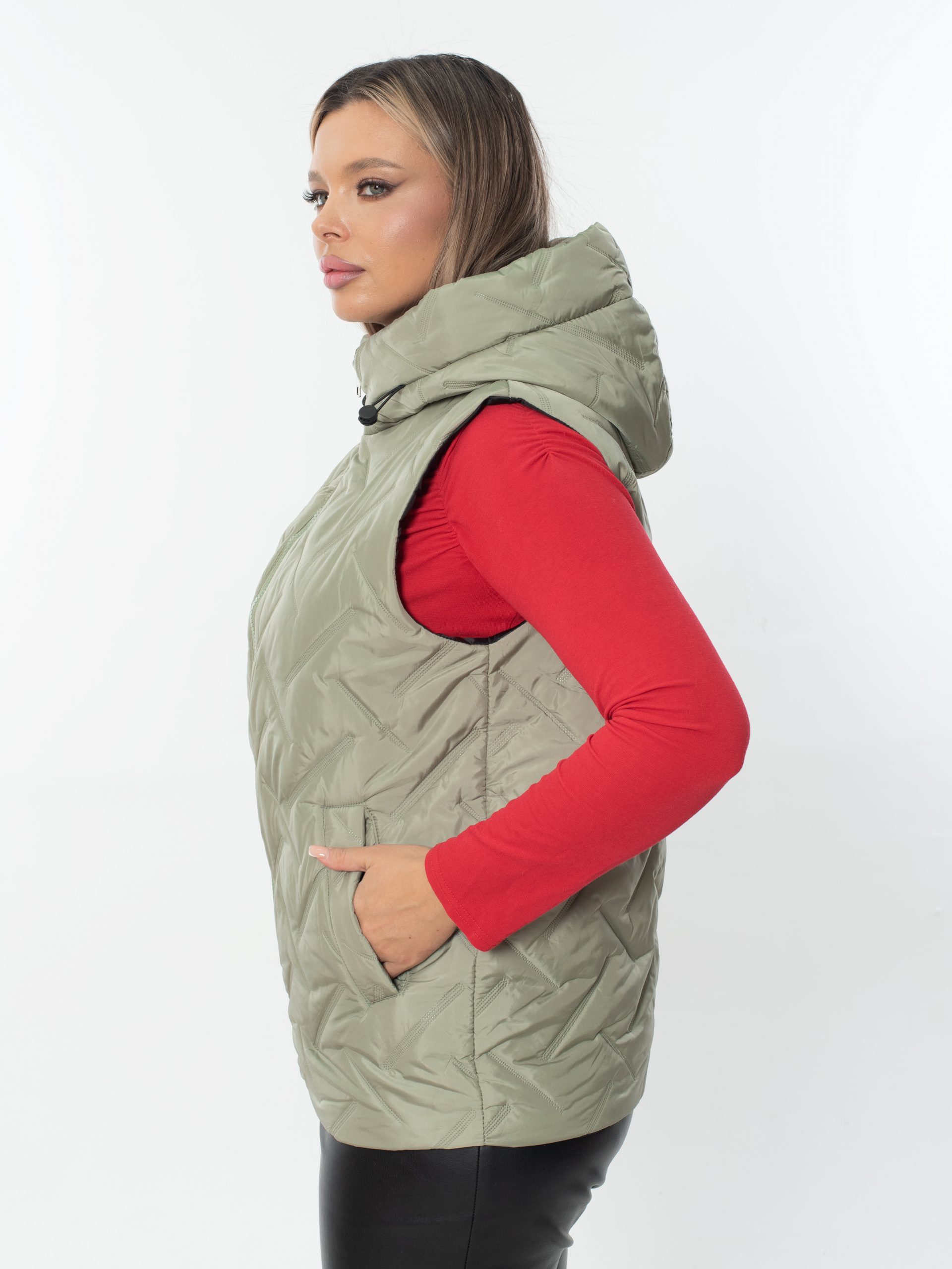 Жилет женский демисезонный оверсайз