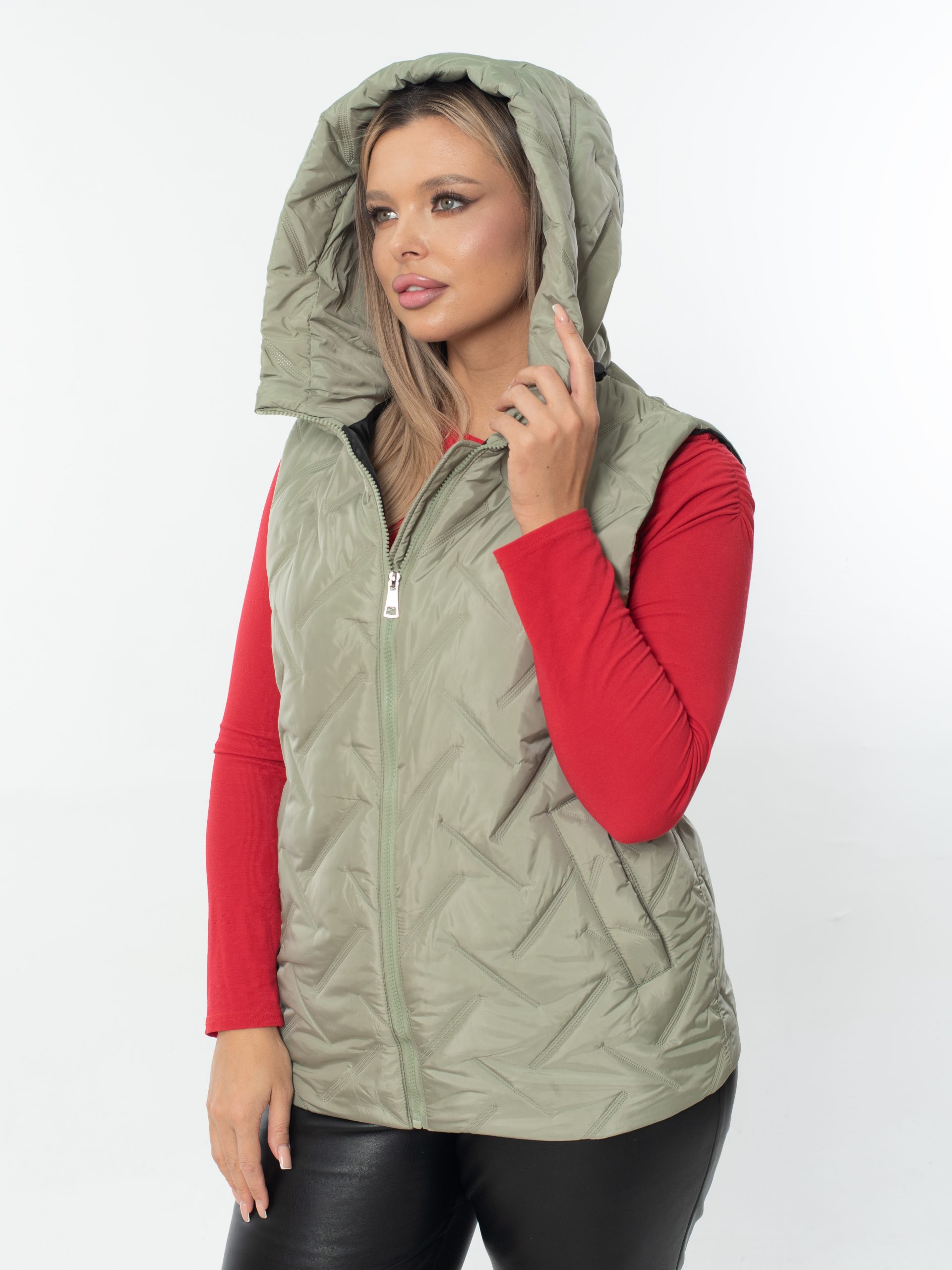 Жилет женский демисезонный оверсайз